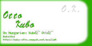 otto kubo business card